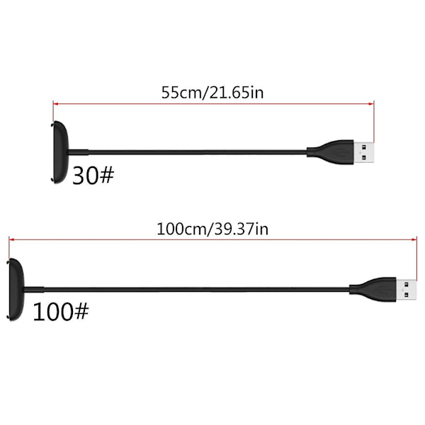 Laderstativ Laderkabel Brakett Strømadapter For Fitbit Inspire 2 100cm