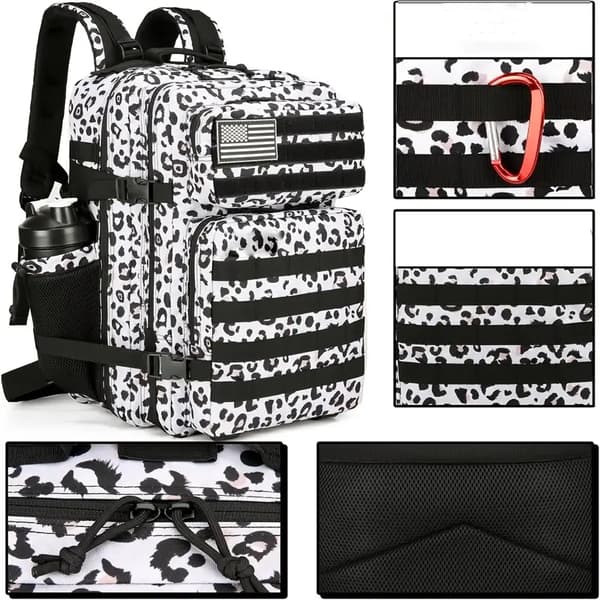 45L Taktisk Angrep Vanntett Ryggsekk Med Molle Leopard Print
