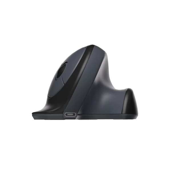 Ergonomisk lodret mus, genopladelig dual-mode Dpi justerbar (sort)