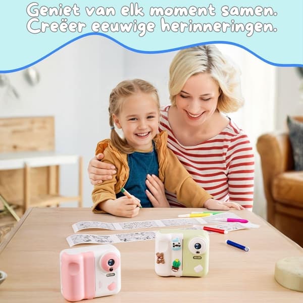Instantkamera Inkluderer 3 Ruller Printpapir Og Tilbehør (Gul) Yellow