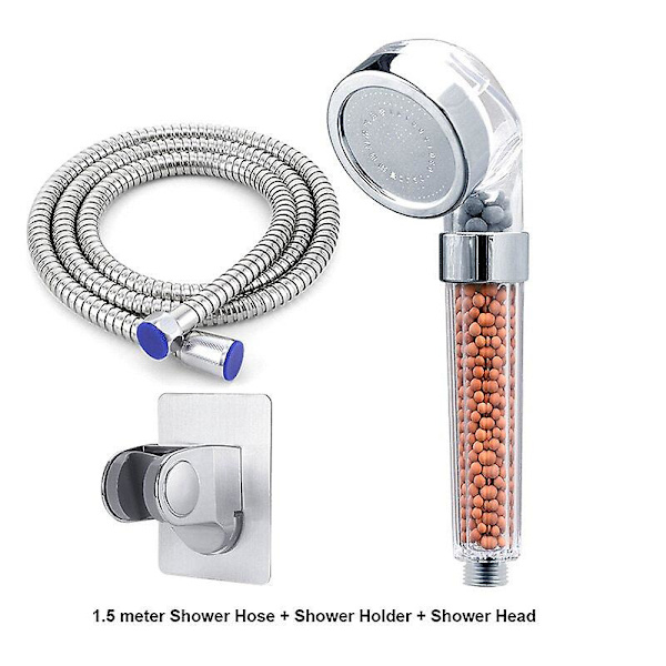 Høytrykks anion spa dusjhode erstatningsfilterkuler dusj håndholdt vannbesparende dusjhode Shower set