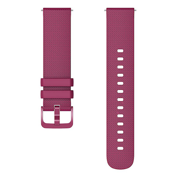 20mm Rutigt mönster Sportband Silikonklockarmband för Garmin Vivomove 3 / Garminmove 3 Fuchsia