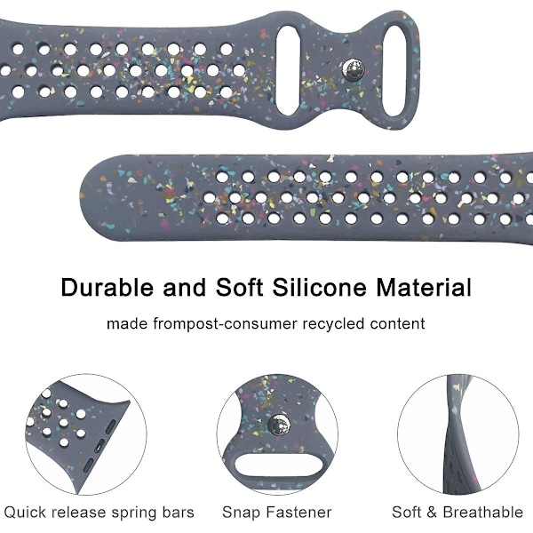 Klokkearmbånd for Apple Watch Series 9 8 7 41mm/SE (2023) SE (2022) 6 5 4 SE 40mm/3 2 1 38mm Håndleddsstropp Multicolor A Apple Watch Series 9 4