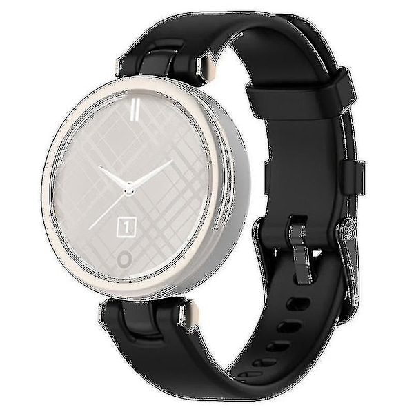 Garmin Lily -yhteensopiva kiinteä silikoniranneke säädettävällä kellonhihnalla ja työkaluilla Black, Black A Other Smartwatch Model