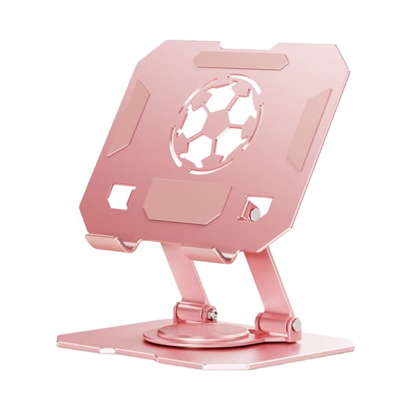 Støtte til bærbar computer, 720° rotation + højdejustering og foldbar (Pink)