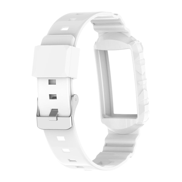 Silikon One Body Armor klockarmband för Fitbit Charge 4 White