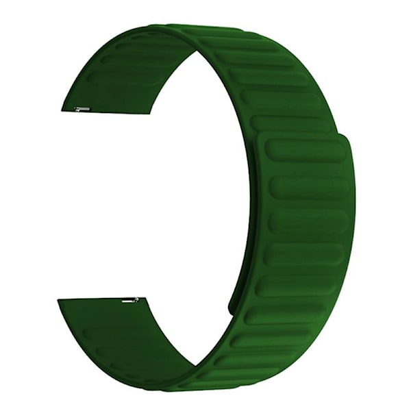 Silikoninen 20 mm:n magneettinen urheiluranneke Huami Amazfit Gts 4/3/2/1/mini -kellolle Army Green