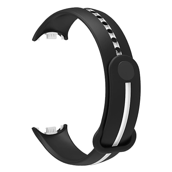 Myk silikonklokkebånd for Xiaomi Smart Band 8 tofarget justerbar håndleddsstropp med spenne/gul C Xiaomi Smart Band 8