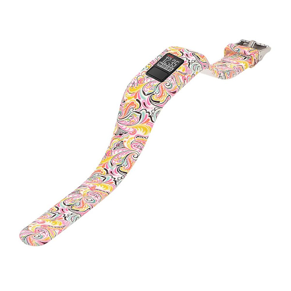 Mönstrad justerbart sportsilikonband för Garmin Vivofit JR - Notera G