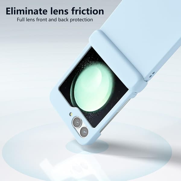 Etui til Sumsung Galaxy Z Flip 6, hængselbeskyttelse Light Blue