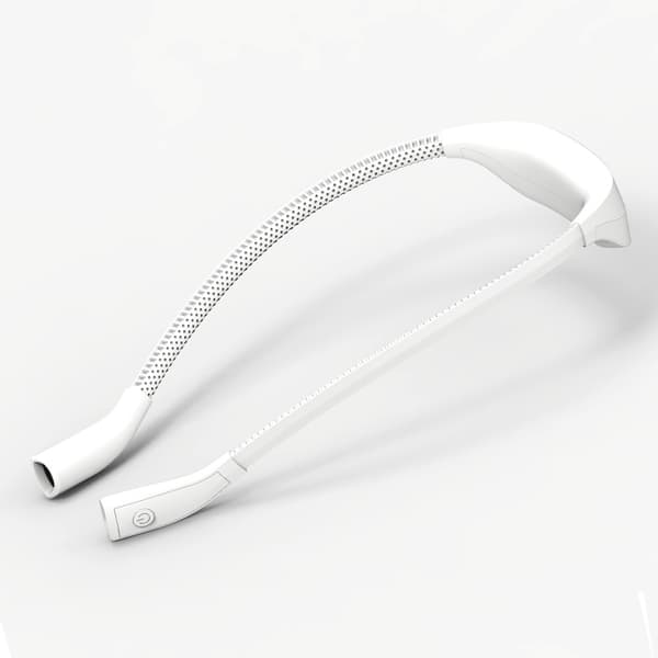 LED leselys - Halsboklampe, 3 LED-lysmoduser USB oppladbar (hvit)
