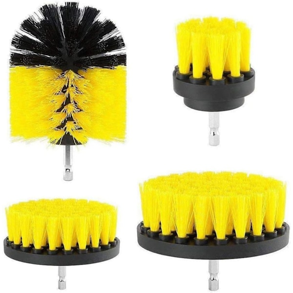 Borstborrfäste 4-pack, Gul (endast 4 borstar)