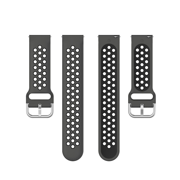 Dubbelfärgat metallspänne justerbart silikonklockarmband 22 mm för Huawei Watch 3/Watch 3 Pro Multicolor B