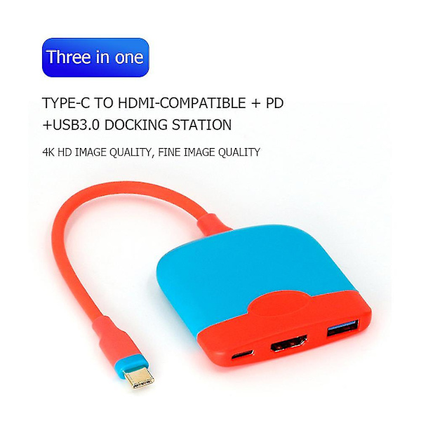 Dockningsstation för Nintendo Switch | Nintendo Switch TV-tillbehör | Converter Switch - Tillbehör Red Blue