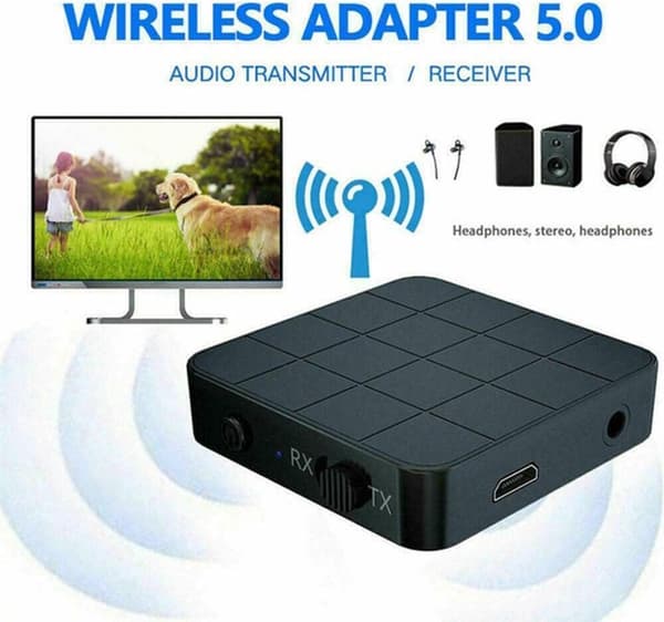 Bluetooth-modtager 2-i-1 Bluetooth 5.0 trådløs lydsender med 3,5 mm lydkabel