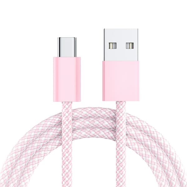 Latauskaapeli USB:stä Type-C:hen, yhteensopiva Type-C-liitäntälaitteiden kanssa, 3M Pink