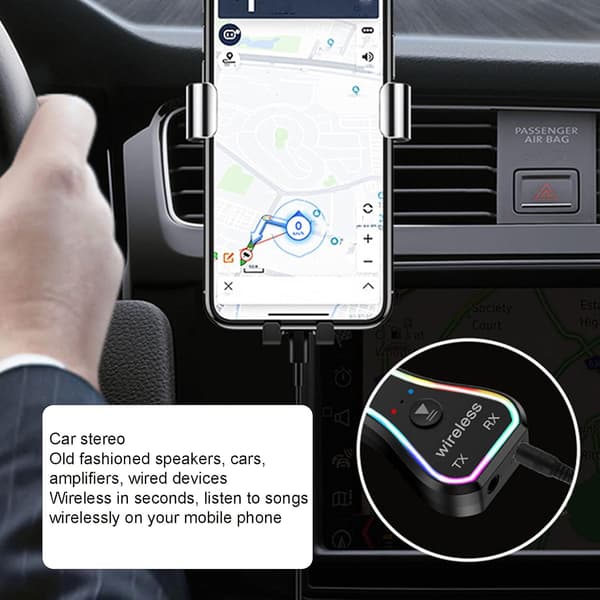 Bluetooth USB Bluetooth 5.0 -lähetin, RGB LED Bluetooth Aux -sovitin