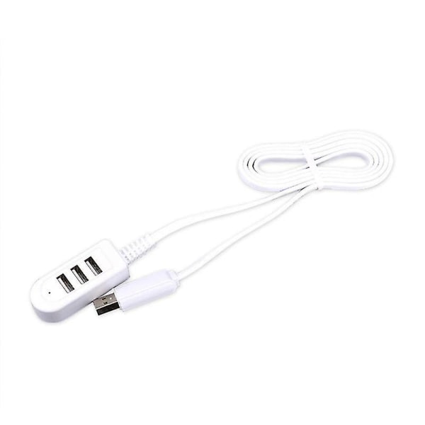 Ryra 3usb Port Hub Universal 3a Laddare Converter Extension Mini USB Dockningsstation USB Hub Digital Datakabel För Dator 30cm black