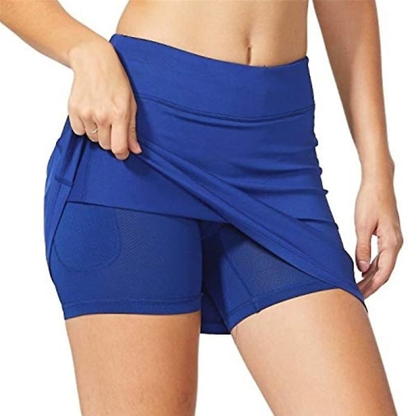 Skorts Hame Hame Naisten Lyijykynähame Naisten Juoksu Tennis Golf Treeni Urheilu Luonnolliset vaatteet XL deep blue