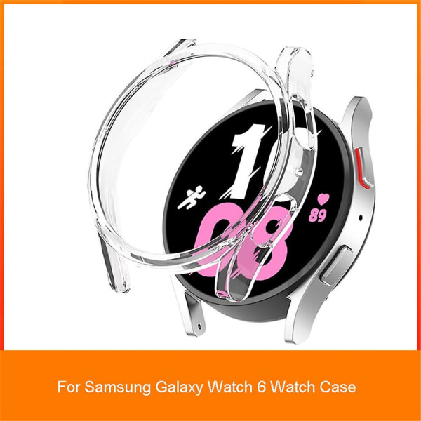 Bekvämt cover för GalaxyWatch 6 anti-scratch watch Transparent Classic 47mm