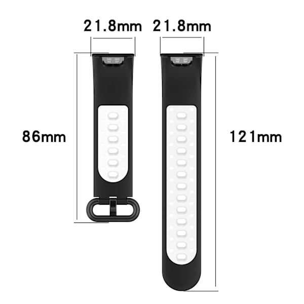 Dual Color Åndbar Urrem Blød Silikone Rem til Xiaomi Redmi Watch 2 A Other Xiaomi Models