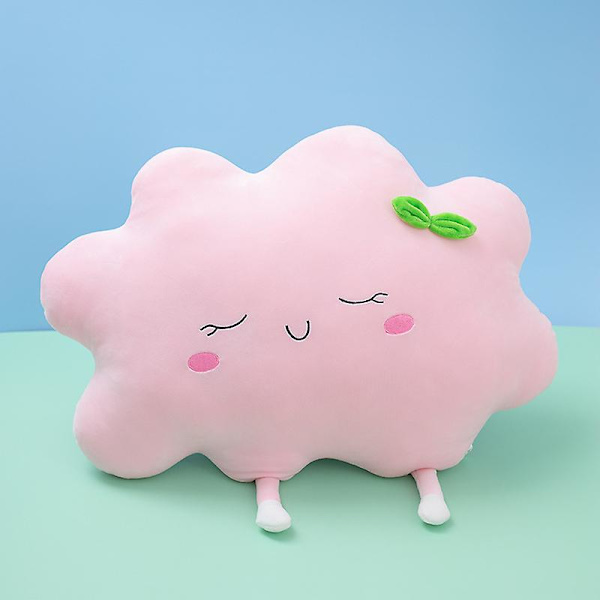 Skyer, solpute dun bomullsplysjpute Cloud Pink Pillow