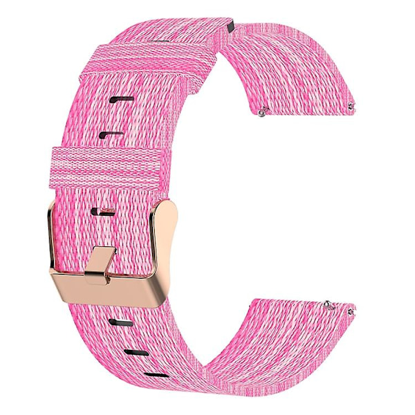 For Garmin Venu 20mm Nylon Vevd Klokkereim LCS Pink