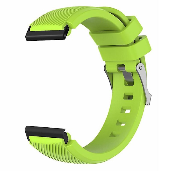 24mm Twill Texture Silikonklockarmband för Suunto Spartan Sport Wrist Hr Baro / Suunto 7 Fluorescent Green