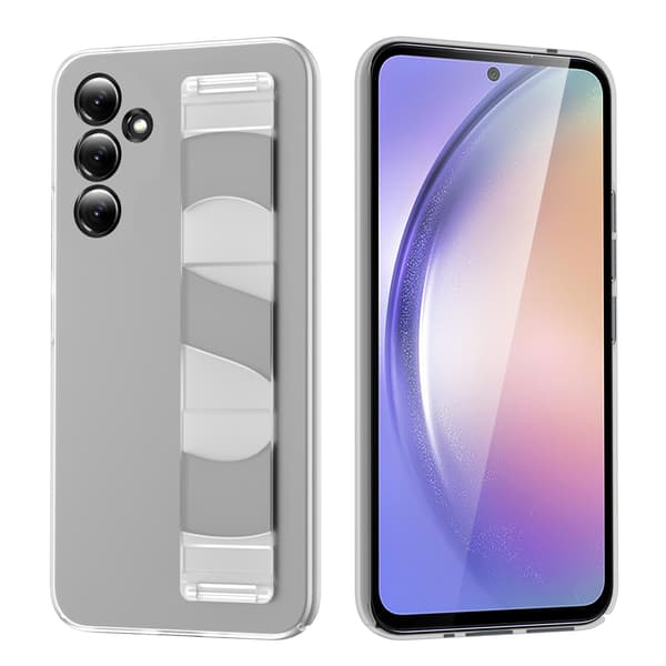 Etui til Samsung Galaxy S25 +, flytende silikon med håndleddsrem Translucent