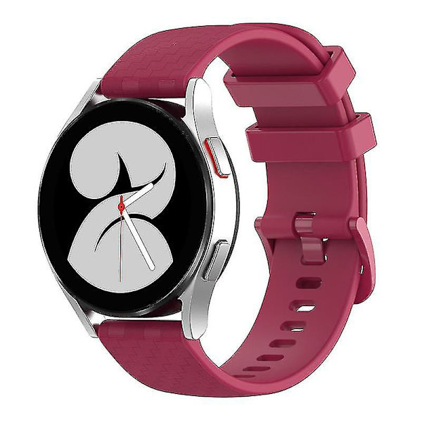 For Garmin Samsung Polar Huami Huawei 20mm Karbonfiber Silikonklokke Rem Stropp Erstatning Håndleddsrem Wine red, Wine Red H Other Smartwatch Model