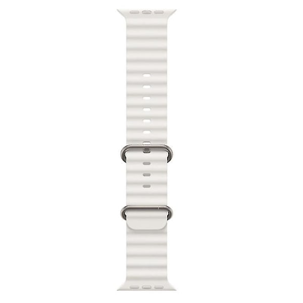 Klockarmband Ocean Strap för Apple Watch Ultra 49mm/Series 8/7 45mm/6/5/4/SE/SE (2022) 44mm/3/2/1 42 White, White I Apple Watch Ultra 49mm