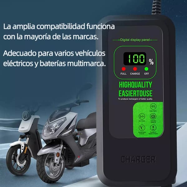 Batterilader - Elsykkel 48V, 50-52Ah Med Indikator