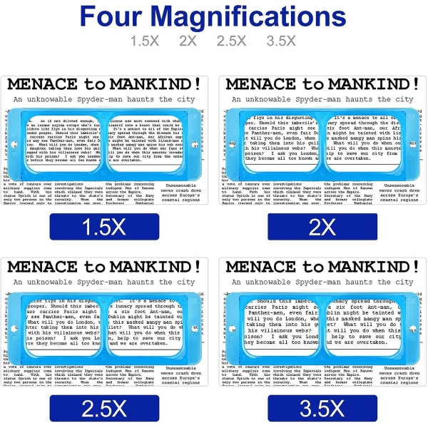 head Mount forstørrelsesglas Professionelle juvelerer lup håndfri læseforstørrelsesglas med 4 udskiftelige linser 1,5x, 2,0x, 2,5x, 3,5x Magnificat