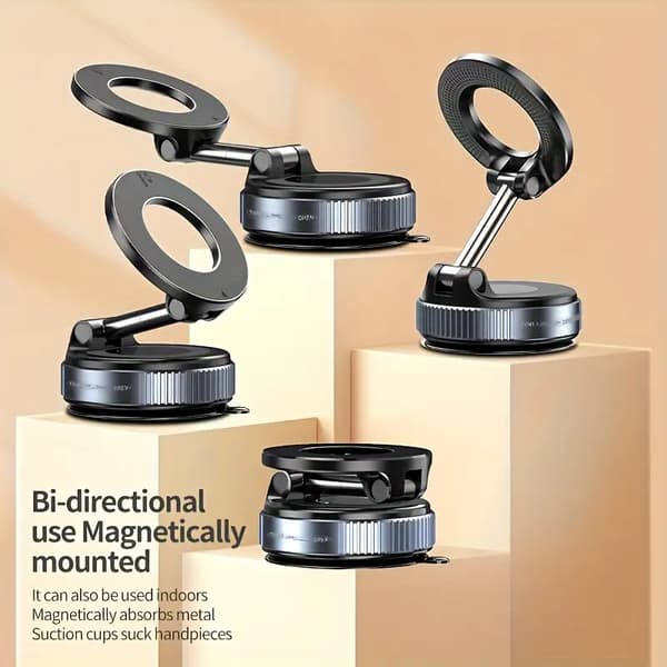 Bilholder Magnetisk Sammenleggbar, 360° Multi-Vinkeljustering (Hvit)
