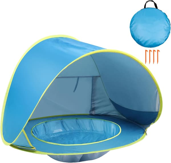 Baby strandtält Pop Up (Blå)