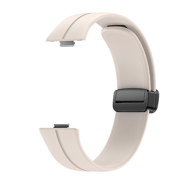 Til Huawei Watch Fit 3 Silikonerem Magnetisk Foldespænde Urrem Starlight