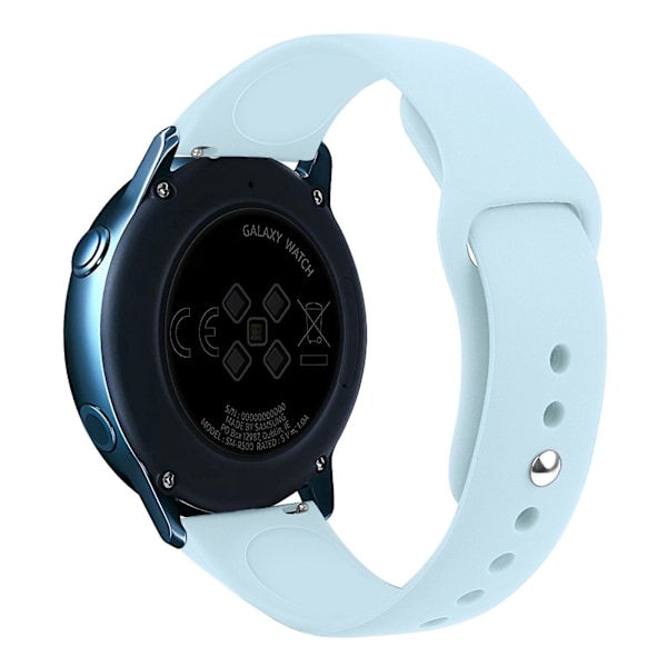 Til Samsung Galaxy Watch Active2 Bluetooth-version 40mm Smart Watch Solid Color Silikonurrem Light Blue