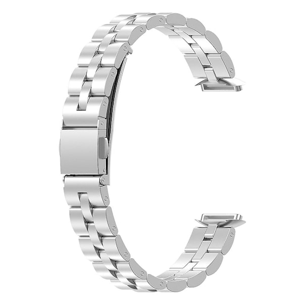 Watch Metal Wristand Armband Vattentätt Svetttätt band för Fitbit-Luxe Silver