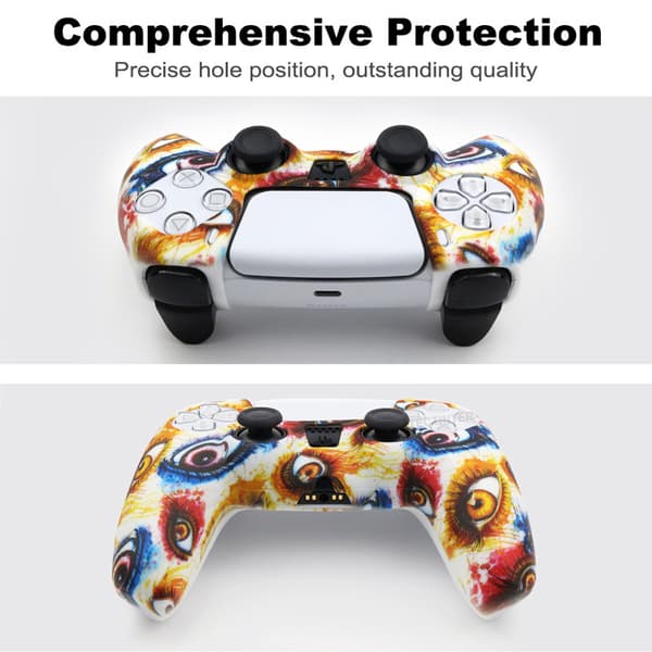 Etui for PS5-kontroller, silikon med tommelgrep (18)