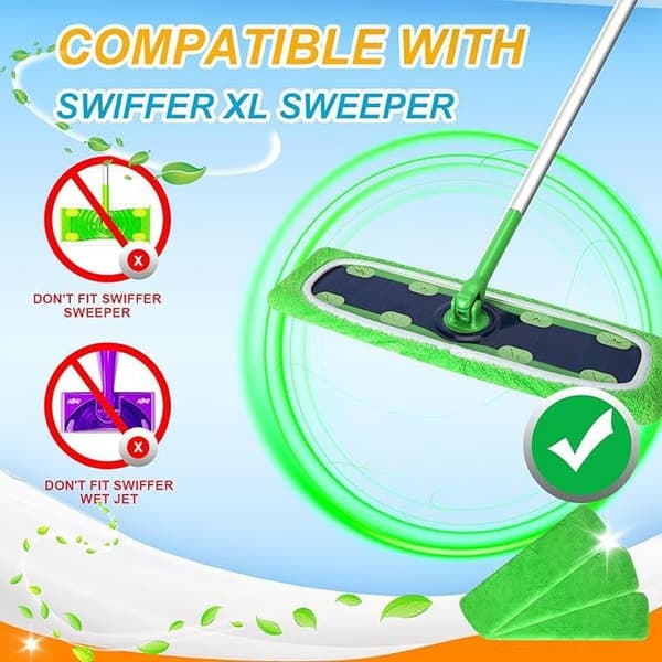 4 stk. Ekstra Store Genanvendelige Moppepude Refill 4pcs