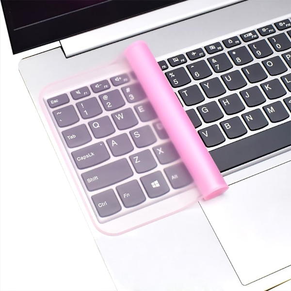 14.3 X 5.2 Tommers Silikon Tastaturdeksel For 15.6 Tommers 17.3 Tommers Bærbare Datamaskiner Med Numerisk Tastatur (Rosa)