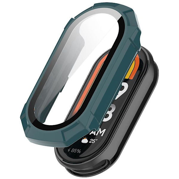För Mi-Band 8 Full Edge-Screen Protector Case Watch Bumper-Shell Dammtätt cover Transparent