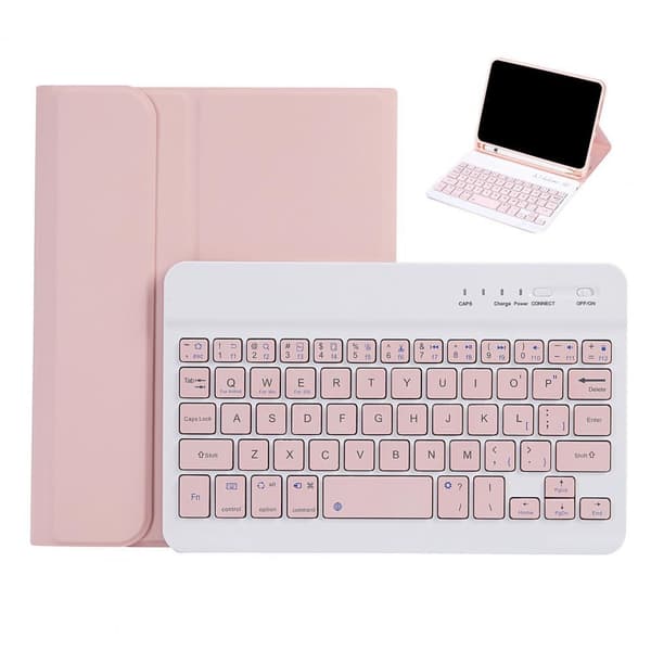 För Ipad Air4 10.9\" Bluetooth Tangentbordsfodral Rosa