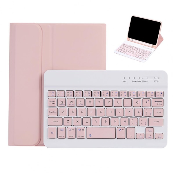Rosa Bluetooth-tangentbordsfodral för iPad Air4 10,9\"