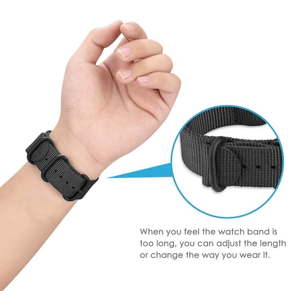 20 mm 22 mm rem för Samsung Watch Galaxy 4/3/46 mm/active 2/gear S3/amazfit Nylon Watchband Armband Huawei Gt/2/2e/3/ pro Band 20mm black gray