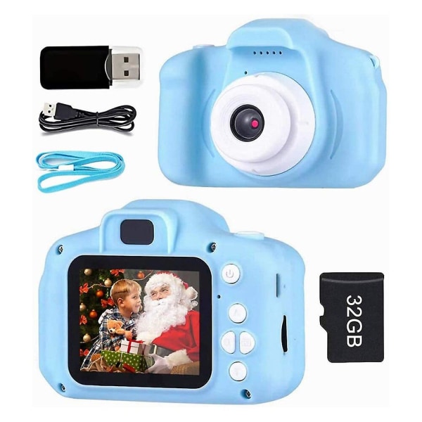 800w 1080p Barn Barn Gavekamera Mini Pedagogisk Leker For Barn Babygaver Bursdagsgave Digitalkamera Blue
