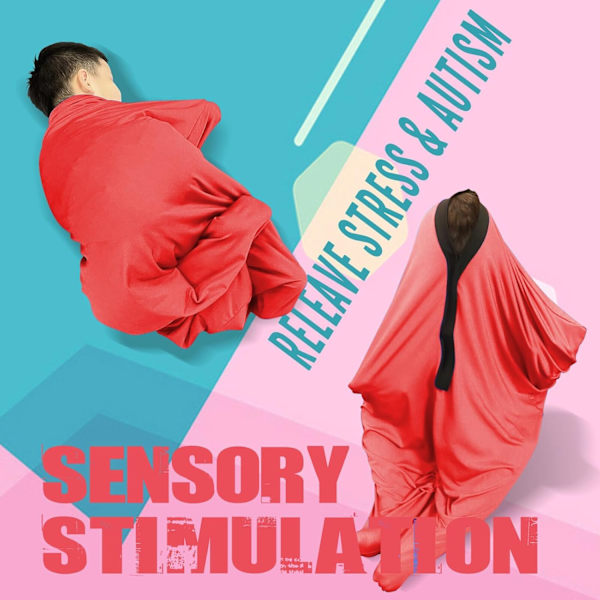 Strømper - Sensorisk Strækbody Til Stresslindring, Størrelser S (Rød)