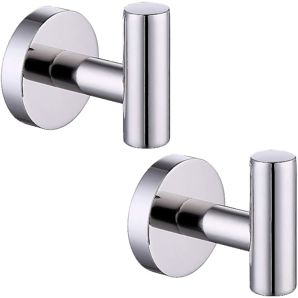 Badehåndklekrok Kåpekrok For baderoms kjøkken Ingen drill Veggfeste Sus 304 Rustfritt stål Børstet messing Polished silver