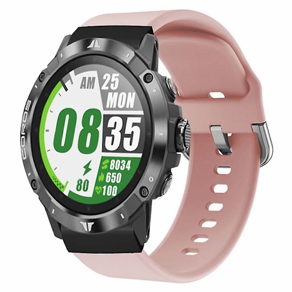 26mm PC-kontakt sportsrem i silikon for Coros Vertix 2 / Garmin Fenix 7x/6x/5x Pink