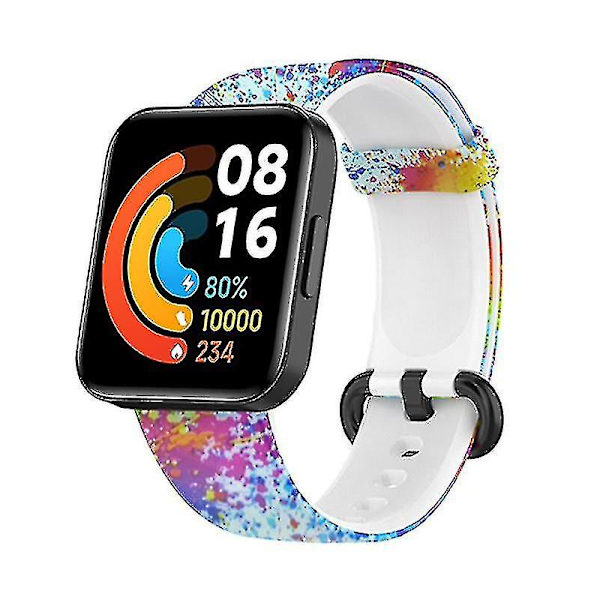 Mönstrad justerbart silikonarmband för Xiaomi Redmi Watch 2 Lite Multicoloured H H Xiaomi Redmi Watch 2 L